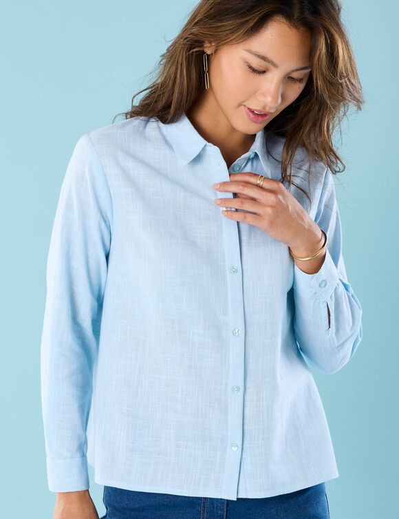 Chemise unie, Spécial Petites (bleu ciel) Chemise unie, Spécial Petites (bleu ciel)